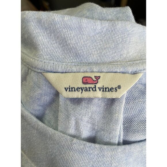 Vineyard Vines Garment Dyed Linen Blend Tank Pullover Top Heathered Blue Sz S - Picture 7 of 10